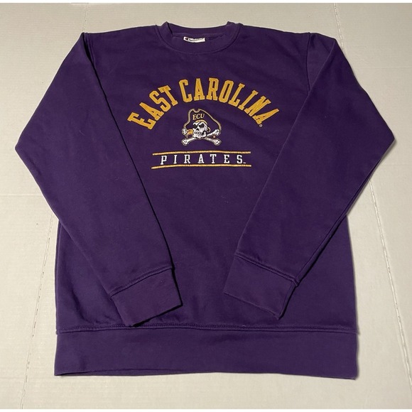 East Carolina Pirates Sweatshirt Size Small Purple Champion Pullover ECU - Picture 1 of 6